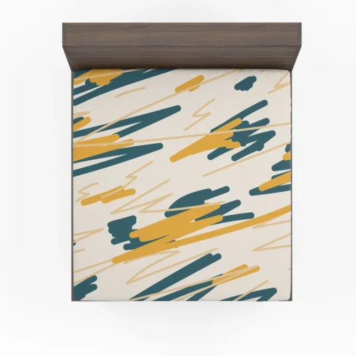 Hand Drawn Abstract Lines Pattern Fitted Sheet