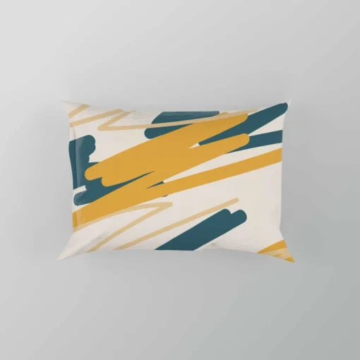 Hand Drawn Abstract Lines Pattern Pillow Case