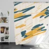 Hand Drawn Abstract Lines Pattern Shower Curtain