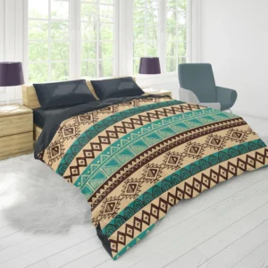 Hand Drawn African Pattern Design Duvet Cover 1