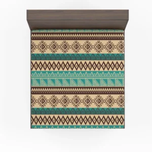 Hand Drawn African Pattern Design Fitted Sheet