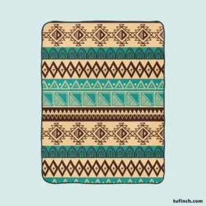 Hand Drawn African Pattern Design Fleece Blanket 1