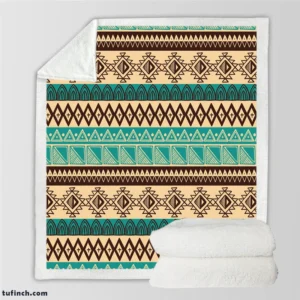 Hand Drawn African Pattern Design Sherpa Fleece Blanket