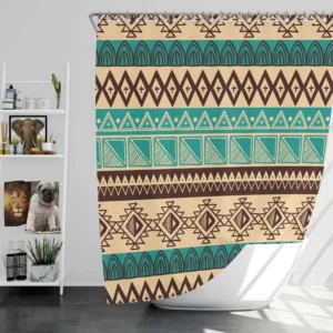 Hand Drawn African Pattern Design Shower Curtain