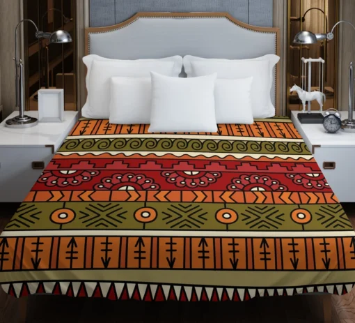 Hand Drawn African Pattern Duvet Cover