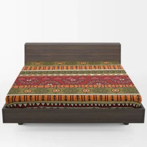 Hand Drawn African Pattern Fitted Sheet 1