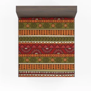 Hand Drawn African Pattern Fitted Sheet