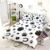 Hand Drawn Animals Paws Bedding Set