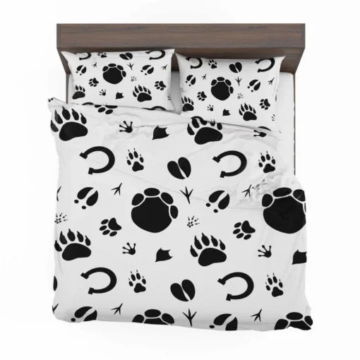 Hand Drawn Animals Paws Bedding Set 2