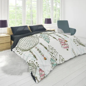 Hand Drawn Artistic Design Duvet Cover 1