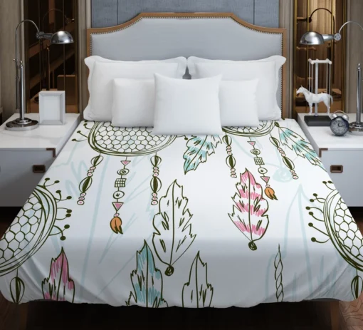 Hand Drawn Artistic Design Duvet Cover