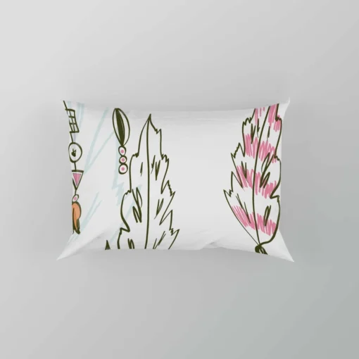 Hand Drawn Artistic Design Pillow Case