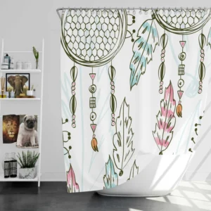 Hand Drawn Artistic Design Shower Curtain