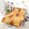 Hand Drawn Autumn Leaves Design Bedding Set