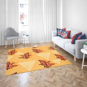 Hand Drawn Autumn Leaves Design Rug 2