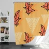 Hand Drawn Autumn Leaves Design Shower Curtain