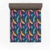 Hand Drawn Beautiful Abstract Leaves Pattern Fitted Sheet