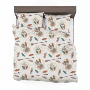 Hand Drawn Bohemian Pattern Bedding Set 1