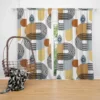 Hand Drawn Boho Geometric Pattern Curtain