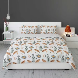 Hand Drawn Boho Pattern Design Bedding Set 2