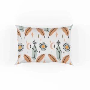 Hand Drawn Boho Pattern Design Pillow Case