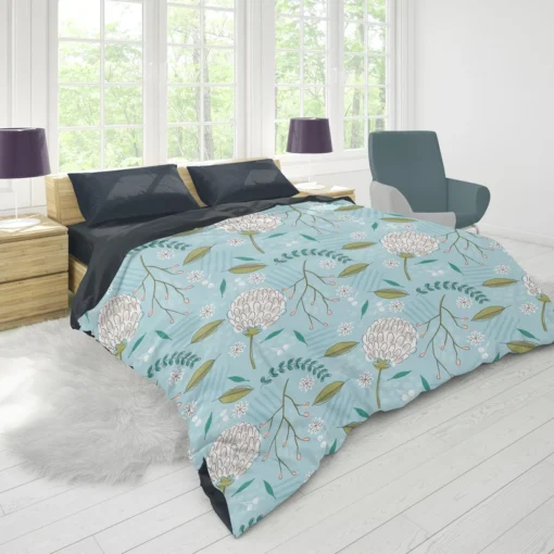 Hand Drawn Dandelions Duvet Cover 1