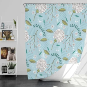 Hand Drawn Dandelions Shower Curtain