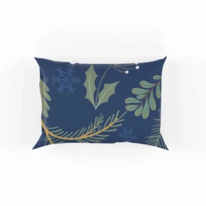 Hand Drawn Dark Sea Blue Pattern Pillow Case