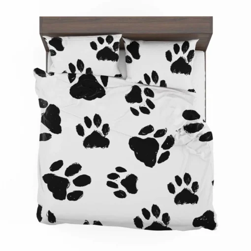 Hand Drawn Dog Footprint Bedding Set 2