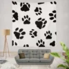 Hand Drawn Dog Footprint Wall Tapestry