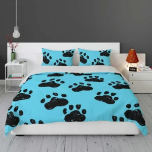 Hand Drawn Dog Paw Sketch Bedding Set 1