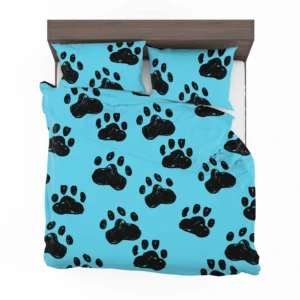 Hand Drawn Dog Paw Sketch Bedding Set 2