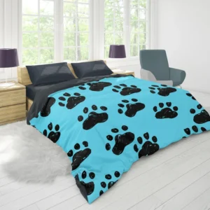 Hand Drawn Dog Paw Sketch Duvet Cover 1