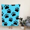 Hand Drawn Dog Paw Sketch Fleece Blanket