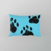 Hand Drawn Dog Paw Sketch Pillow Case