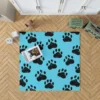 Hand Drawn Dog Paw Sketch Rug