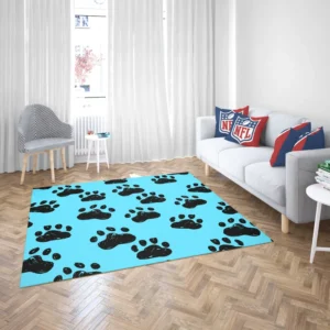 Hand Drawn Dog Paw Sketch Rug 2