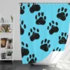 Hand Drawn Dog Paw Sketch Shower Curtain