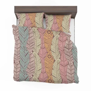 Hand Drawn Feather Pattern Bedding Set 2