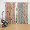 Hand Drawn Feather Pattern Curtain