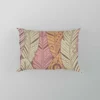 Hand Drawn Feather Pattern Pillow Case