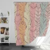 Hand Drawn Feather Pattern Shower Curtain