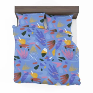 Hand Drawn Flat Design Abstract Doodle Pattern Bedding Set 1