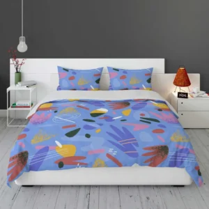 Hand Drawn Flat Design Abstract Doodle Pattern Bedding Set 2