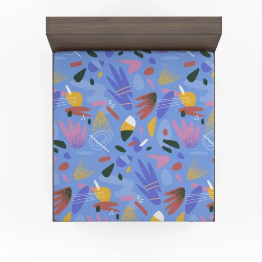 Hand Drawn Flat Design Abstract Doodle Pattern Fitted Sheet