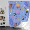 Hand Drawn Flat Design Abstract Doodle Pattern Shower Curtain