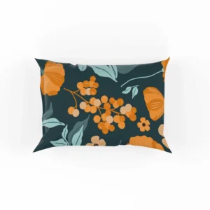 Hand Drawn Floral Pattern in Peach Tones Pillow Case