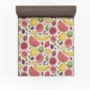 Hand Drawn Fruit and Floral  Design Fitted Sheet