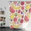 Hand Drawn Fruit and Floral  Design Shower Curtain