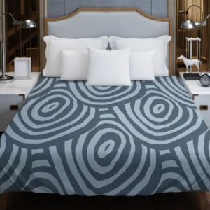 Hand Drawn Geometric Circles Pattern Duvet Cover